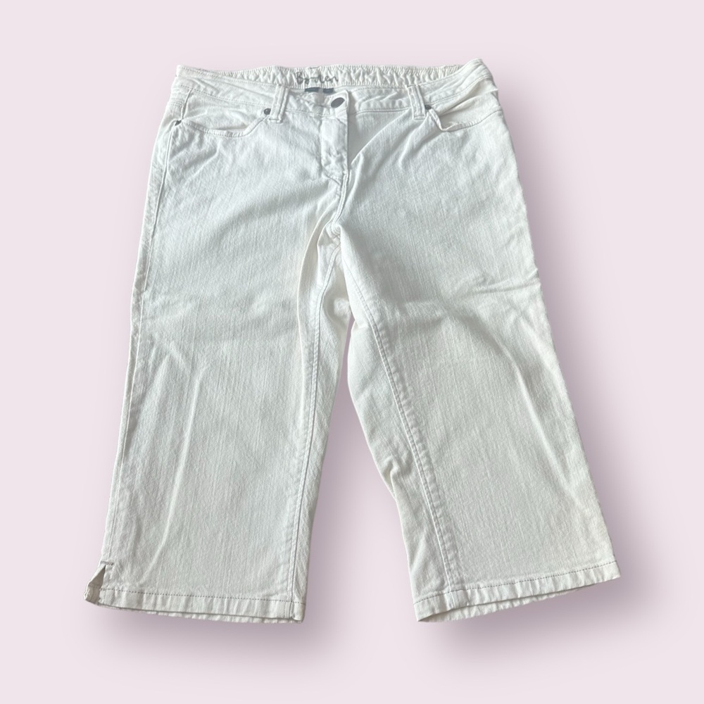 Women’s Boden Cream Color Jean Capri Pants Size 12 Long